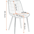 Miniatyrbild 3 av 7: Rootz Set med 4 matstolar - Moderna stolar - Snygga sittplatser - Hållbar konstruktion - Ergonomisk komfort - Mångsidig design - Imiterat läder med me