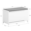 Miniatyrbillede 5 af 7: Rootz skoskab med bænk - Skoorganisator - Opbevaringsbænk - Komfortable siddepladser - Alsidig opbevaring - Holdbar MDF og metalkonstruktion - 82 cm x