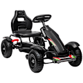 Miniatyrbillede 6 af 7: Rootz børnegokart - Justerbart sæde - Håndbremse - Gokart og pedalkøretøjer - Plastik - Metal - Sort - 121 x 58 x 61 cm