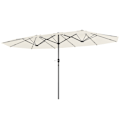 Pikkukuva 1 / 10: Rootz Double Sunshield Parasol - UV -suojaus - Teräs parasoli - kampikoitettu - 436 cm x 260cm x 240cm