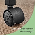Miniatyrbillede 4 af 5: Rootz 4 Niveau Rolling Kitchen Cart - Smal Niche Shelf - Trolley on Rollers - Compact Storage Solution - 13 cm x 45,4 cm x 77 cm