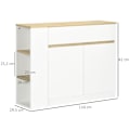Miniatyrbillede 3 af 9: Rootz skænk - Buffetskab - Opbevaringsenhed - Rigelig opbevaring - Justerbar hylde - Nem at rengøre - 110L x 29,5W x 82H cm - Spånplade
