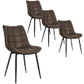 Miniatyrbild 1 av 8: Rootz Set med 4 matstolar - Moderna köksstolar - Snygga sittplatser - Slitstarkt konstläder - Ergonomisk komfort - Golvskydd - 46cm x 40,5cm x 85,5cm
