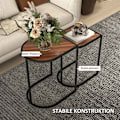 Miniatyrbillede 5 af 10: Rootz 2 -stykke sofabord sæt - sideborde - natkonsoller - metalramme - rumbesparende - 45x38x58 cm & 41x32x52cm