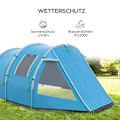 Miniatyrbild 5 av 10: Rootz Campingtält - Väderbeständigt vandringstält - Familjetält - Rymlig design - Väderbeständigt skydd - Förbättrad ventilation - 475 cm x 264 cm x 1