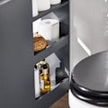 Miniatyrbillede 6 af 9: Rootz Narrow Gap Storage Trolley - Pladsbesparende vogn - Slank rullende organisering - MDF-materiale - 20 cm x 70 cm x 65 cm
