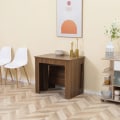 Miniatyrbillede 4 af 5: Rootz Spisebord - Udtrækbart spisebord - Mobilt - Moderne Design - Spånplade - Stål - Brun - 180cm X 85cm X 75cm
