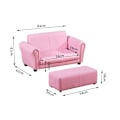 Miniatyrbillede 5 af 5: Rootz Børne Sofa - Børne Sofa - Børne Lænestol - Sofa Lænestol - Sofa - Fodskammel - Pink- 83 X 42 X 41 Cm