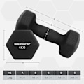 Pikkukuva 7 / 9: Rootz 2-osaiset käsipainot 4kg - Vapaapainot - Kotikuntosali - Voimaharjoittelu - 20,5cm x 9,5cm x 9cm