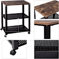 Miniatyrbillede 5 af 10: Rootz Retro Metal Serveringsvogn - Opbevaringsvogn - Utility rullevogn - Pladsbesparende, Alsidig, Holdbar - 60 cm x 76 cm x 40 cm