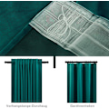 Miniatyrbillede 2 af 8: Rootz Luxury Velvet mørklægningsgardiner - Draperer - Privatlivsgardiner - Højkvalitets fløjl - Lysblokerende - Energieffektiv - Nem installation - 14