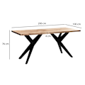 Miniatyrbild 4 av 8: Rootz Massive Dining Table - Loft Style - Rectangular Table - Acacia Wood - Handcrafted & Unique - 200 cm x 100 cm x 76 cm