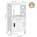 Miniatyrbillede 3 af 9: Rootz Lille sengebord - Natbord - Sidebord - Hvid skandinavisk design - Rummelig opbevaring - 30cm x 60cm x 30cm