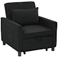 Miniatyrbillede 10 af 11: Rootz Justerbar sovende stol - Konvertibel loungestol - Rentliner seng - Komfort 3 position - 74W x 84d x 81H cm - Sort - 120 kg kapacitet
