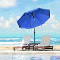Miniatyrbillede 2 af 4: Rootz strandparaply - Parasol med ventilationshuller - Justerbar - Tilt UV50+ Diameter 1,80 - Blå - 180L x 180W x 209H cm