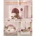 Miniatyrbillede 4 af 7: Rootz Cat-kradsestolpe - Kradser - Klatretræ - Spånpladeplys - 60 cm x 50 cm x 206 cm - Stort kattetårn - Pastelrosa - 23,5 kg