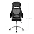 Miniatyrbild 3 av 6: Rootz kontorsstol - Meshöverdrag & nackstöd - Ergonomisk design - Högt ryggstöd - Hög stabilitet - Lång hållbarhet - Högkvalitativt material - Armstöd