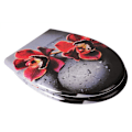 Pikkukuva 7 / 11: Rootz-wc-istuin Soft-Close-mekanismilla - Duroplast - Pikavapautustoiminto - Antibakteerinen - O-muoto - Liukumattomat puskurit - 45,5 cm x 37,1 cm