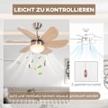 Miniatyrbild 8 av 10: Rootz takfläkt med ljus - Kedjedragbrytare - 3 hastigheter - Energieffektiv belysning - Mångsidigt luftflöde - Tyst drift - 76 cm x 76 cm x 41,5 cm -