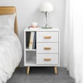 Miniatyrbillede 2 af 7: Rootz Sengebord - Sidebord - Telefonbord - Moderne charme - Opbevaring af privatliv - Kompakt design - MDF og fyrretræ - 48cm x 60cm x 40cm