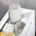 Miniatyrbild 6 av 7: Rootz Badrumsskåp - Smal design - Rullskåp - Två lådor - Fyra hjul - MDF-ram - Vit - 16L x 49,5W x 66H cm