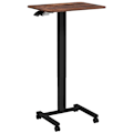 Miniatyrbillede 1 af 6: Rootz stående skrivebord - Laptopbord - Højdejusterbar - 4 hjul - Brun + Sort - 65 cm x 48 cm x 108 cm