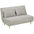 Miniatyrbillede 1 af 11: Rootz Sovesofa - Daybed - Cabriolet sofa - Stof i hørlook - Bøgetræben - Grå - 141 cm x 90 cm x 81 cm