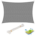 Miniatyrbillede 1 af 10: Rootz Sun Sail Shade Canopy - UV-beskyttelse - Rivefast - Nem installation - HDPE-stof - 180g/m² - Grå - 3 øjer - 1,5 m reb - 180 cm x 180 cm