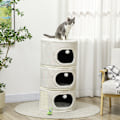 Pikkukuva 2 / 11: Rootz 4 Tier Cat Barrel - Cat Tower - Sisäinen kissatalo - Scratch & Play - 51 cm Ø x 100 cm H