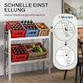 Miniatyrbild 4 av 10: Rootz Beverage Crate Organizer - Dryckeslåda Stativ - Dryckesförvaringsställ - Platssparande - Robust stål - 110cm x 30cm x 110cm
