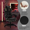 Miniatyrbild 6 av 9: Rootz Gaming Chair - Kontorsstol - Racing Chair - Justerbar höjd & fällbar - Ergonomisk design - 121-128cm x 56cm x 46cm