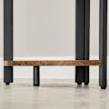 Miniatyrbillede 9 af 9: Rootz Hjørneskab - Reol - Hylde - Metal - Forarbejdet træ - Brun - Sort - 30 x 30 x 150 cm