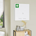 Miniatyrbillede 6 af 6: Rootz Medicinskab - 6 indvendige rum - Låsbar - 2 døre - Robust stålhus - Hvid - 55 x 18 x 60 cm