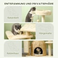 Pikkukuva 5 / 10: Rootz Cat Tree - Leikkikeskus - Raaputustolppa - Mukava riippumatto - Pehmeä pehmo - 56cm x 48cm x 112cm