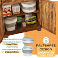 Miniatyrbild 5 av 10: Rootz Hundmatsbehållare - Djurmatshållare - Lufttät försegling - 25L/5L - ​​Vikbar design - Hjul - Torkmedel - 44cm x 32cm x 37cm
