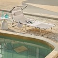 Miniatyrbillede 2 af 9: Rootz justerbar solseng med baldakin - Haveseng - Strandseng - Holdbar metalramme - Syntetisk fiberstof - Opbevaringslomme - 195 cm x 90 cm x 63 cm