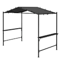 Pikkukuva 4 / 7: Rootz Grill Teltta - BBQ-paviljonki - Grillikatto - Säänkestävä - Maapiikit - Sivutaskut - Teräs-polyesteri - Tummanharmaa - 277 X 149 X 230 cm