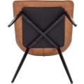 Miniatyrbillede 6 af 8: Rootz spisestuestolesæt - Stilfulde siddepladser - Komfortable stole - Kunstlæder - Ergonomisk design - Holdbart metalstel - 46 cm x 40,5 cm x 85,5 cm