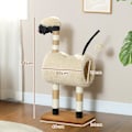 Miniatyrbillede 3 af 10: Rootz Cat Tree Kradsestolpe - Sort Nosed Sheep Design - Tunneler og legebolde - Nem montering - Spånplade og plys - 48cm x 34cm x 98cm