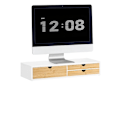 Pikkukuva 1 / 7: Rootz Monitor Stand Riser - Screen Highation - Pöytäjärjestäjä - Avaruussäästö - 3 laatikkoa - MDF & Bamboo - 60x11x22cm
