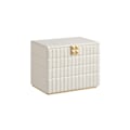 Miniatyrbillede 1 af 6: Rootz smykkeskrin med spejl - Organizer-etui - 4-lags - Cloud White - 17 cm x 28 cm x 20,5 cm - PU syntetisk læder - MDF - Moderne stil