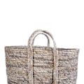 Miniatyrbild 4 av 4: Rootz Udine Round Basket - Grey Basket - Palm Leaf Storage - Stylish Home Organization