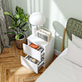 Pikkukuva 8 / 11: Rootz 2 -laatikon sängyn pöytä - Yöpöytä - sivupöytä - runsaasti säilytystilaa - 39,6L x 32,3W x 56H CM