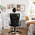 Miniatyrbillede 3 af 7: Rootz Ergonomic Office Chair - Skrivebordsstol - Justerbar lændestøtte - Forebygger muskeltræthed - Justerbar sædehøjde - 110,5-112,5 cm x 53 cm x 52