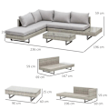Miniatyrbillede 10 af 10: Rootz Havesiddesæt - Rattan Lounge Sæt - Sofasæt - Tebordssæt - Grå/Brun
