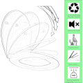 Miniatyrbild 6 av 8: Rootz Soft-Close Toalettsits - Antibakteriell träsits - Vattenavvisande överdrag - Universal O-formad - Halkfri buffert - 37,8 cm x 43,8 cm x 3,2 cm