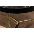 Pikkukuva 3 / 6: Rootz sohvapöytä 58,5x42x58,5cm musta - kultainen sohvapöytä metalli pyöreä - Designer retro sohvapöytä moderni - Pieni sohvapöytä metallirunkoinen -