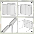 Miniatyrbillede 7 af 8: Rootz Ultimate Folding Camping Bordsæt - Justerbart picnicbord - Bærbart spisebord - Letvægtsdesign - Nem at bære - Ingen montering nødvendig - 55 cm