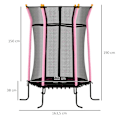 Miniatyrbillede 3 af 11: Rootz Children’s Trampoline - Kids Bouncer - Jumping Mat - Safety Net - Ø163.5 cm x 190 cm - Stålramme - Polstret - Max Load 50 kg