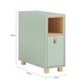 Miniatyrbillede 4 af 8: Rootz Sofa Side Bord - End Table - Bedside Table - 3 skuffer til opbevaring - fyrretræ MDF -stabilitet - 24 x 60 x 60 cm